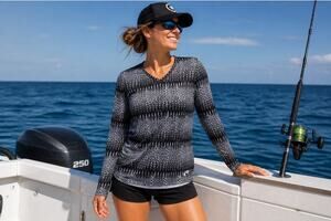 Reel Legends UPF Fishing long sleeve shirt SZ XL Sonic black Boating Outdoors